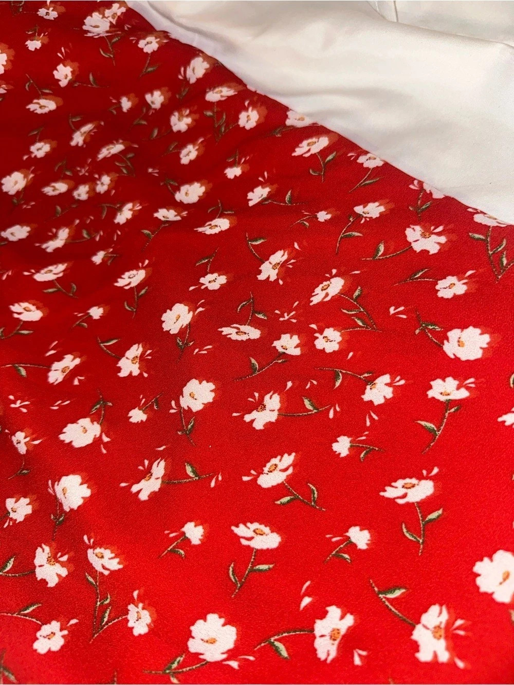 Lulus Red Floral Ruffle Wide Leg Jumpsuit Size Small - Picture 8 of 9